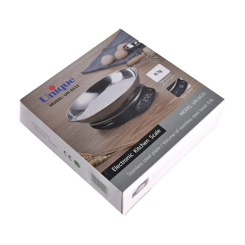 ترازو آشپزخانه یونیک کاسه دار استیل کد UN-6533