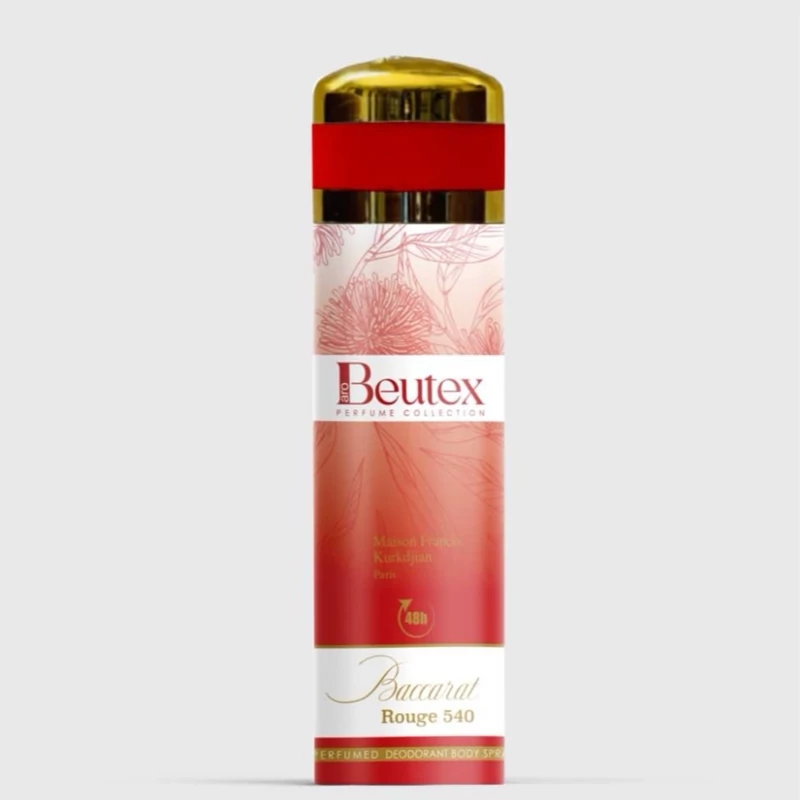 اسپری دئودورانت 48 ساعته زنانه بیوتکس مدل Baccarat Rouge 540 رایحه باکارات رژ حجم 200 میل