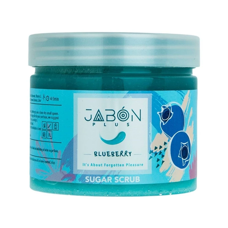اسکراب شکری لایه بردار پوست ژبن پلاس مدل Blueberry وزن 450 گرم