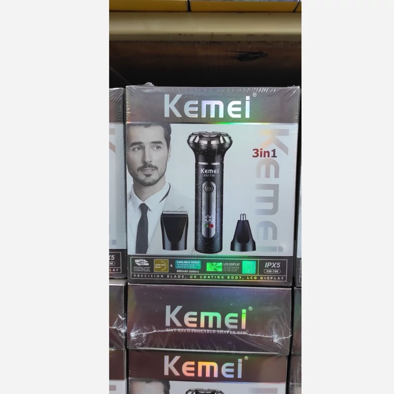 ست ماشین اصلاح موی صورت و بدن شارژی کیمی مدل KM-T96