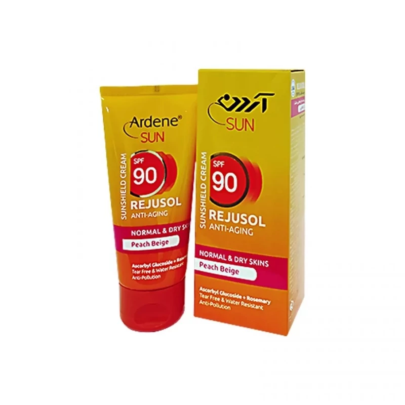کرم ضد آفتاب رنگی و ضد چروک آردن سان SPF90 مدل Rejusol مناسب پوست معمولی و حساس