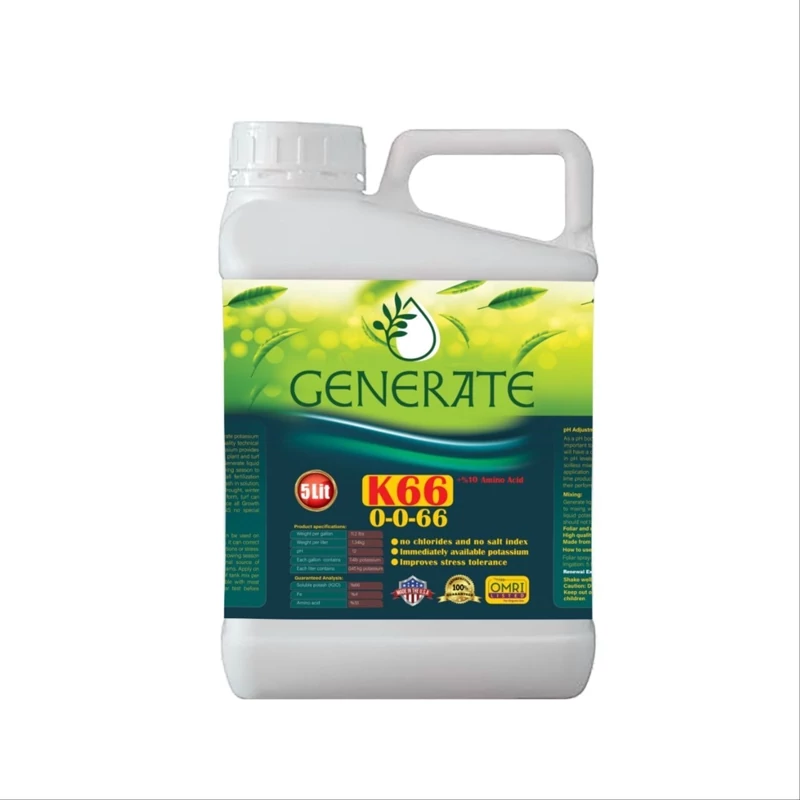 کود پتاس بالای K66 جنریت یک لیتری66درصدپتاس محصول ایالات متحده