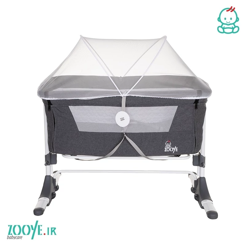 تخت کنار مادر zooye مدل ZN-803 رنگ طوسی مامزنینی