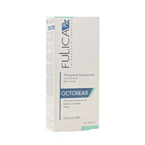 شامپو ضدشوره فولیکا مدل Octoreax مخصوص شوره خشک و پوست سر خارشدار حجم 200 میلیلیتر