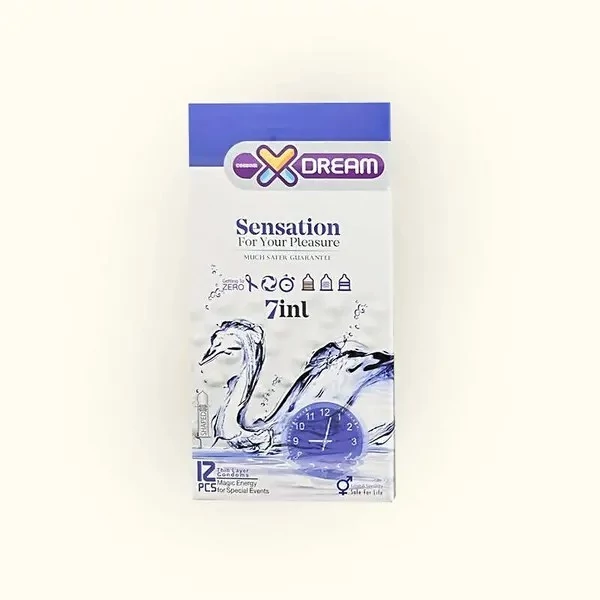 کاندوم بسیار نازک لوبریکانت دار ایکس دریم XDream Sensation بسته 12 عددی