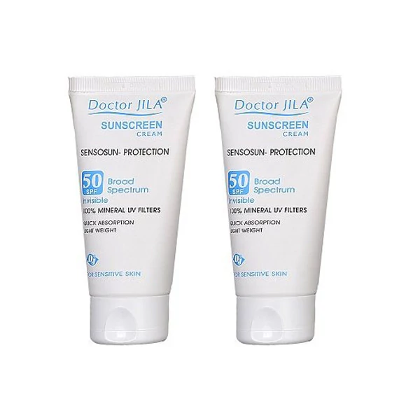 کرم ضد آفتاب SPF50 سنسوسان پروتکشن دکتر ژیلا