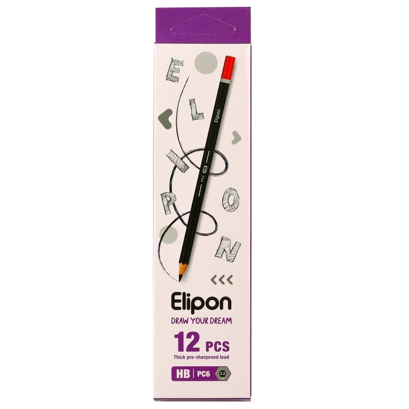 elipon / الیپون / مداد / مشکی / شش گوش / pc6