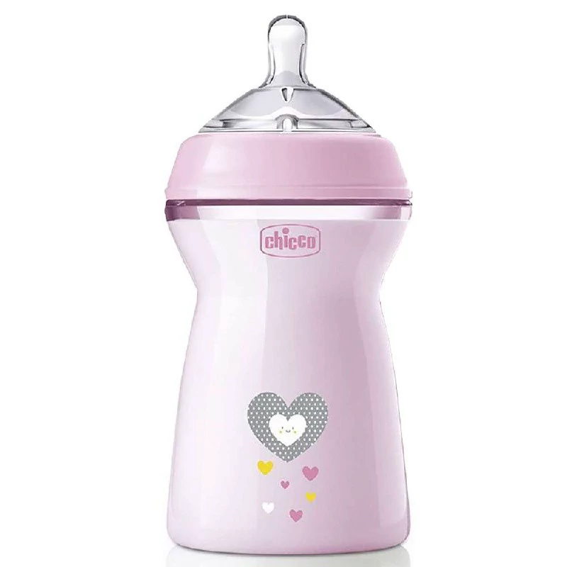 شیشه شیر نچرال نوزادی 330 ml . وارداتی برند chicco. ساخت کشور ایتالیا. جنس پروپیلن نشکن . مناسب تولد به بالا