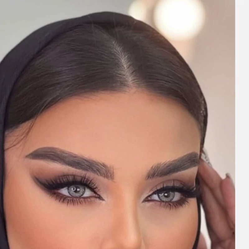 لنز چشم 6 ماهه طوسی دور دار دهب کریستال