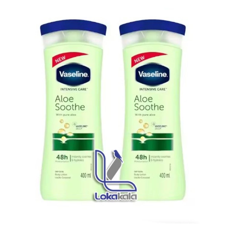 لوسیون بدن وازلین مدل Aloe Soothe