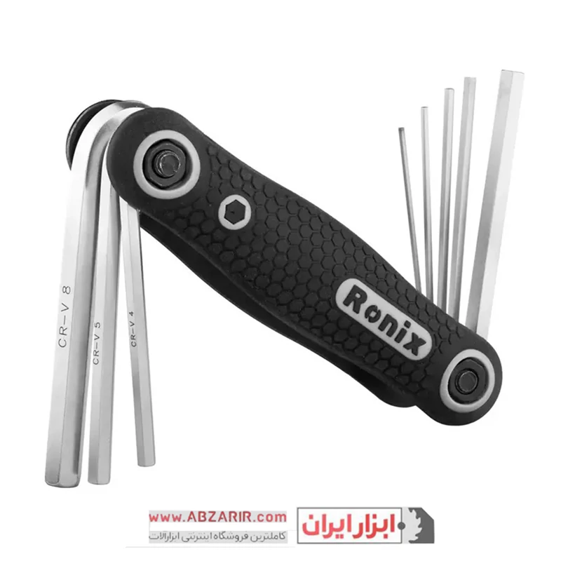 ست آچار آلن شش‌گوش چاقویی 8 عددی رونیکس مدل RH-2020