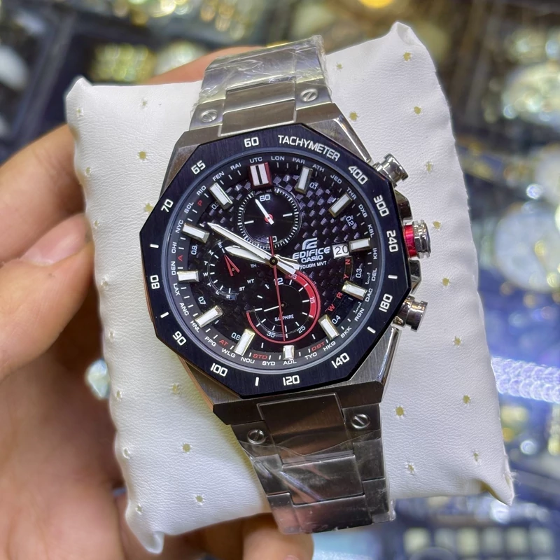 ساعت کاسیو ادیفایس EQW-A2100 مردانه سیلور مشکی Casio-5935-G