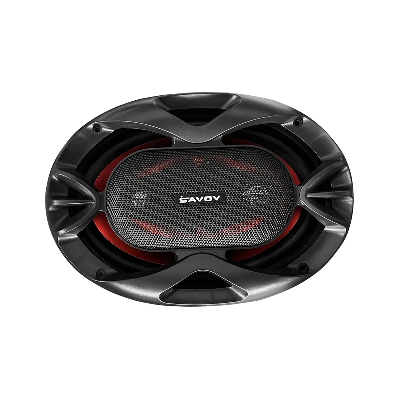 باند ماشین بلندگو خودرو بیضی ساووی SAVOY درجه 1 850W وات خربزه ای سایز 6 در9 مدل SV.6970 آمپلی خور (بسته 2عددی) 