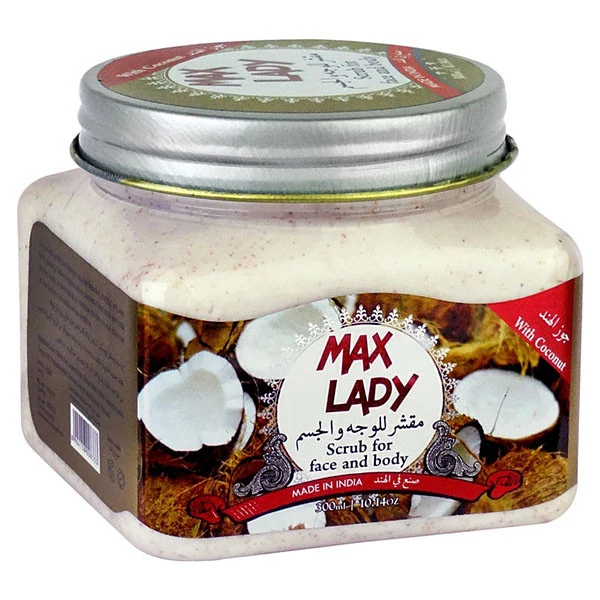 اسکراب شنی لایه بردار پوست مکس لیدی عصاره نارگیل MAX LADY 300 ML