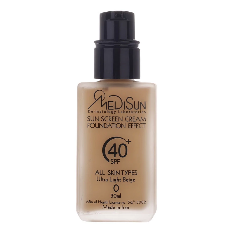 کرم ضد آفتاب رنگی مدیسان SPF40 مدل No 0 مناسب انواع پوست حجم 40 میلی لیتر