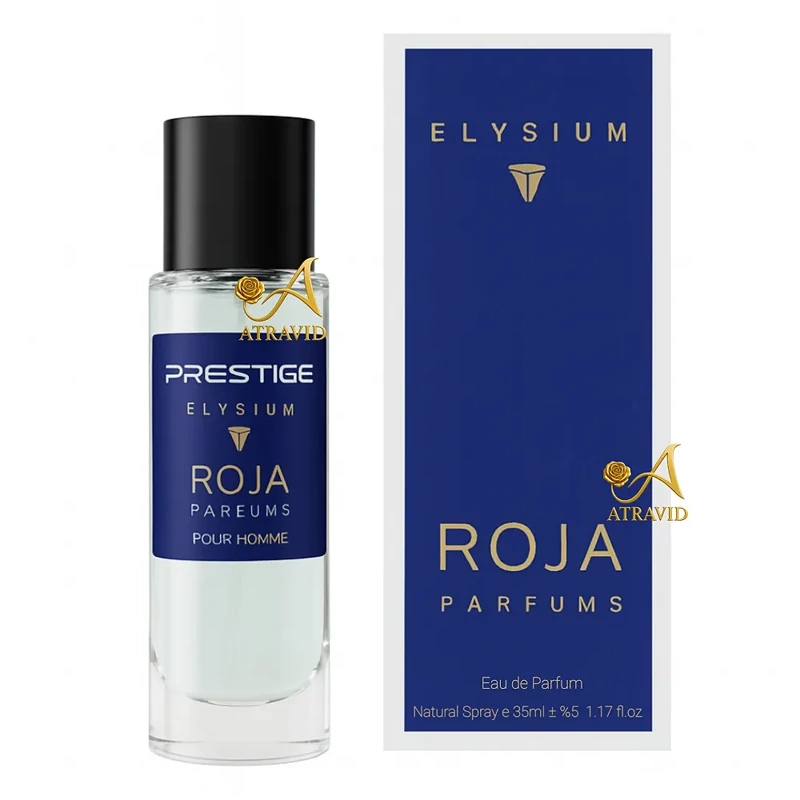 عطر جیبی مردانه پرستیژ مدل ROJA با رایحه گرم و تلخ حجم 35 میلیلیتر