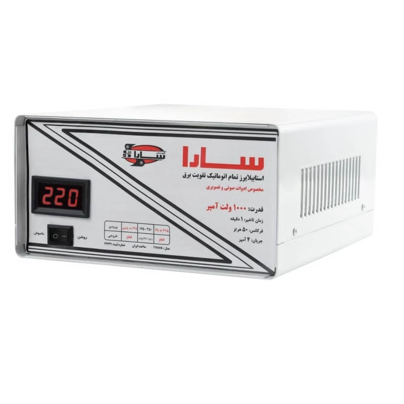 استابیلایزر سارا مدل T1100S ظرفیت 1000 ولت آمپر