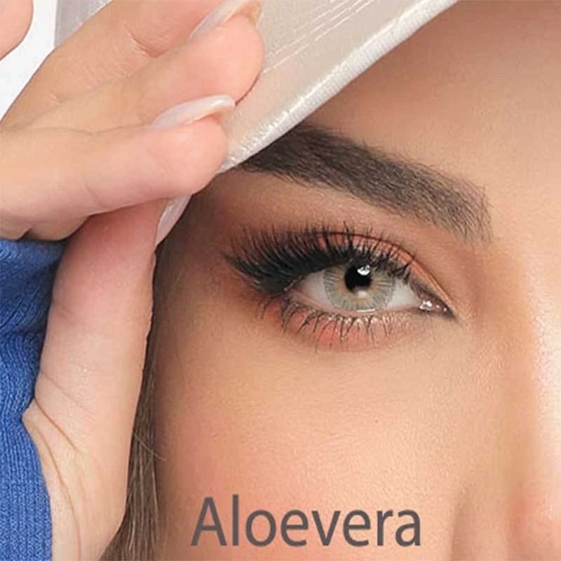 لنزرنگی طوسی سبز سالانه لاکچری آیس کالر alovera