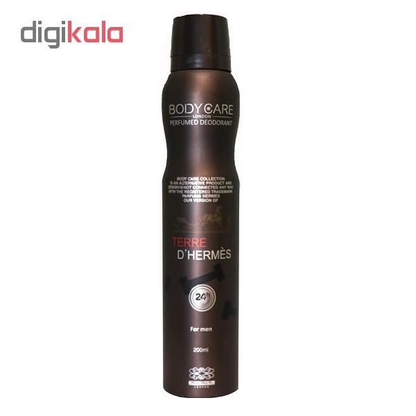 اسپری بدن مردانه بادی کر مدل تق هرمس Body Care حجم 200 میل