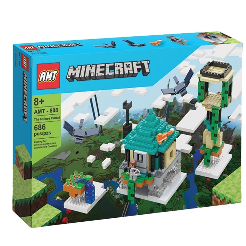 شهر لگو ماینکرفت مدل برج های آسمان 686 قطعه LEGO کد AMT808