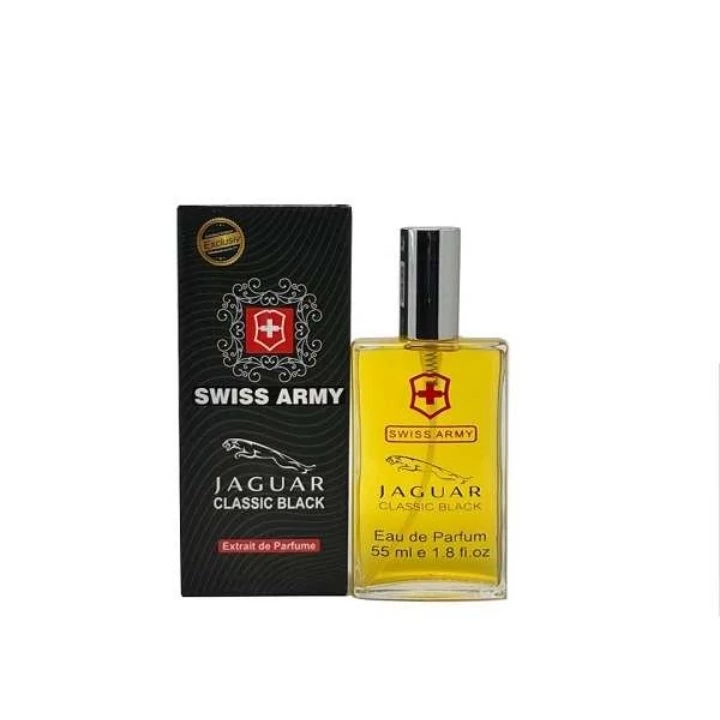 عطر جیبی مردانه سوئیس آرمی مدل Jaguar Classic Black حجم 55 میلی لیتر