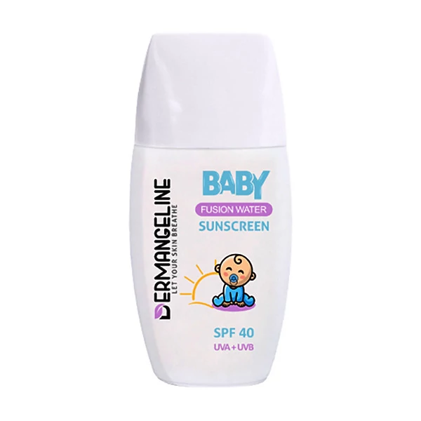 کرم ضد آفتاب بدون رنگ درمنجلین SPF60 مدل فیوژن واتر محافظ UVA،UVB و PA++++ مناسب برای پوست چرب حجم 50 میلی لیتر