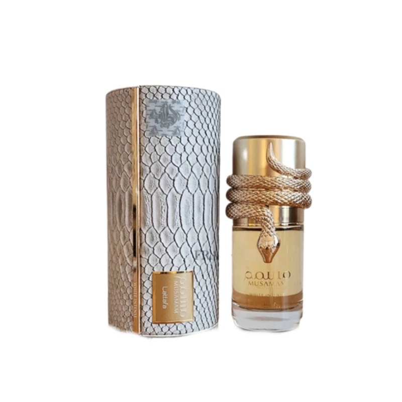 عطر ادوپرفیوم زنانه و مردانه لطافه مدل مسمم وایت اینتنس حجم 100 میلی لیتر