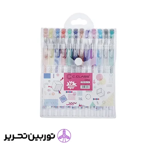 خودکار اکلیلی مدل Glitter بسته 12 عددی C clasd