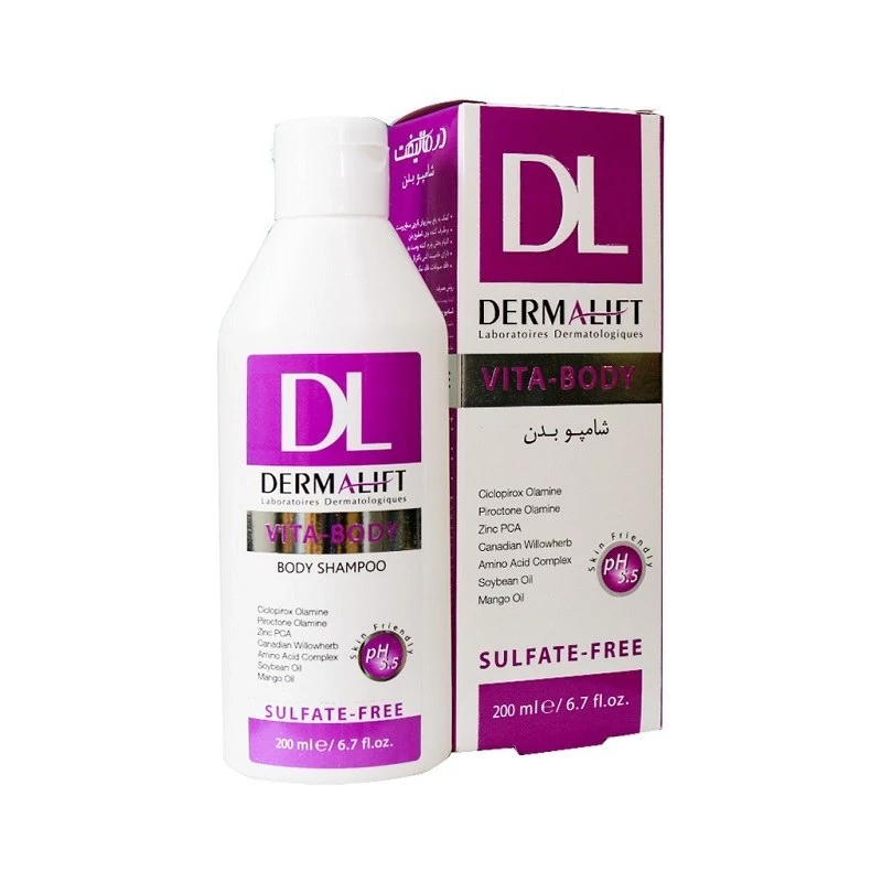 شامپو بدن ضد قارچ ویتا بادی درمالیفت DERMALIFT حجم 200 میلی لیتر