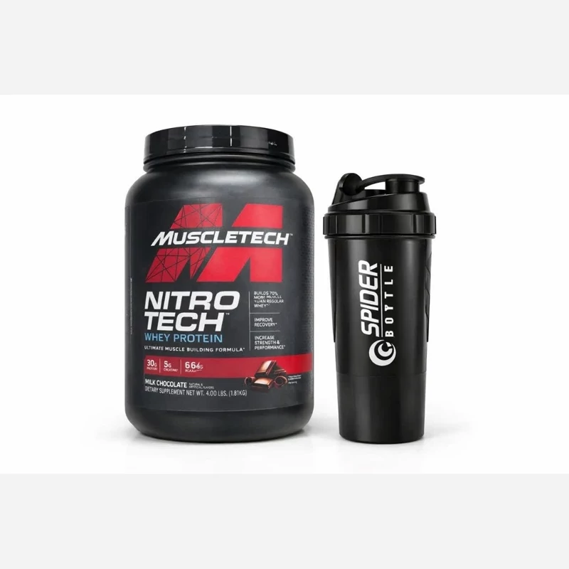 وی پروتئین نیتروتک ماسل تک 1.8 کیلوگرمی (MuscleTech Whey Protein) وارداتی برند آمریکایی+اشانتیون