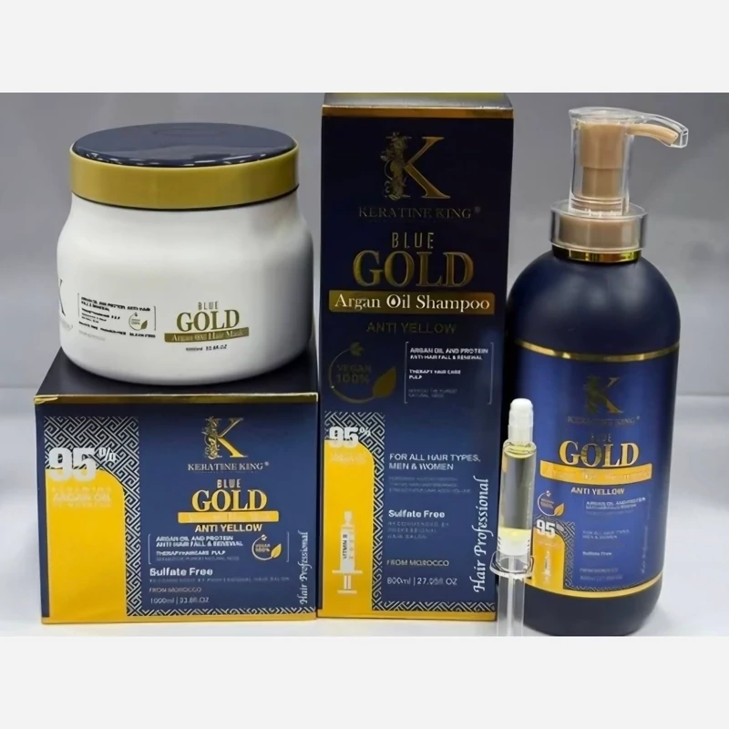 شامپو و ماسک روغن آرگان بلو گلد blue gold اورجینال ایتالیا 