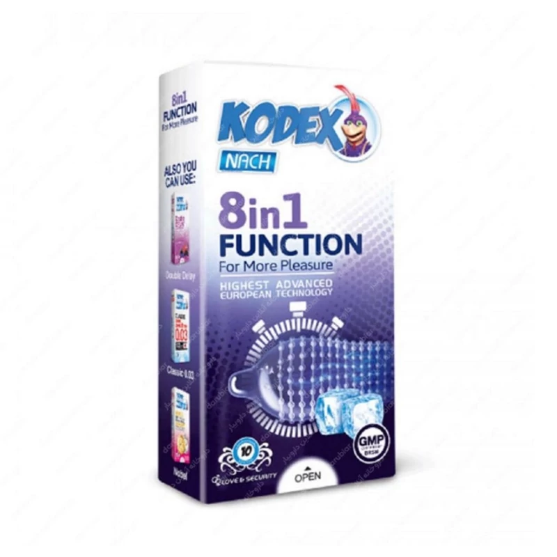 کاندوم کدکس مدل 1×8 Function بسته 10 عددی – چندکاره