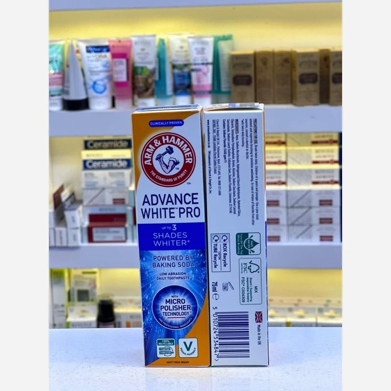 خمیردندان آر اند همر مدل Advance White Pro با تکنولوژی Micro Polisher | ARM & HAMMER Advance White Pro Toothpaste