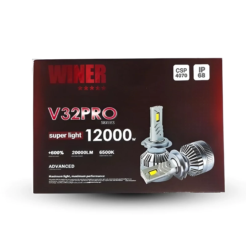 هدلایت V32PRO وینر (WINER) پایه H1/ توان 12000 وات و شدت نور 20000لومن