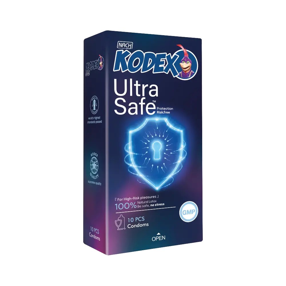 کاندوم بسیار ایمن اولترا سیف ناچ کدکس NACH KODEX Ultra Safe بسته 10 عددی
