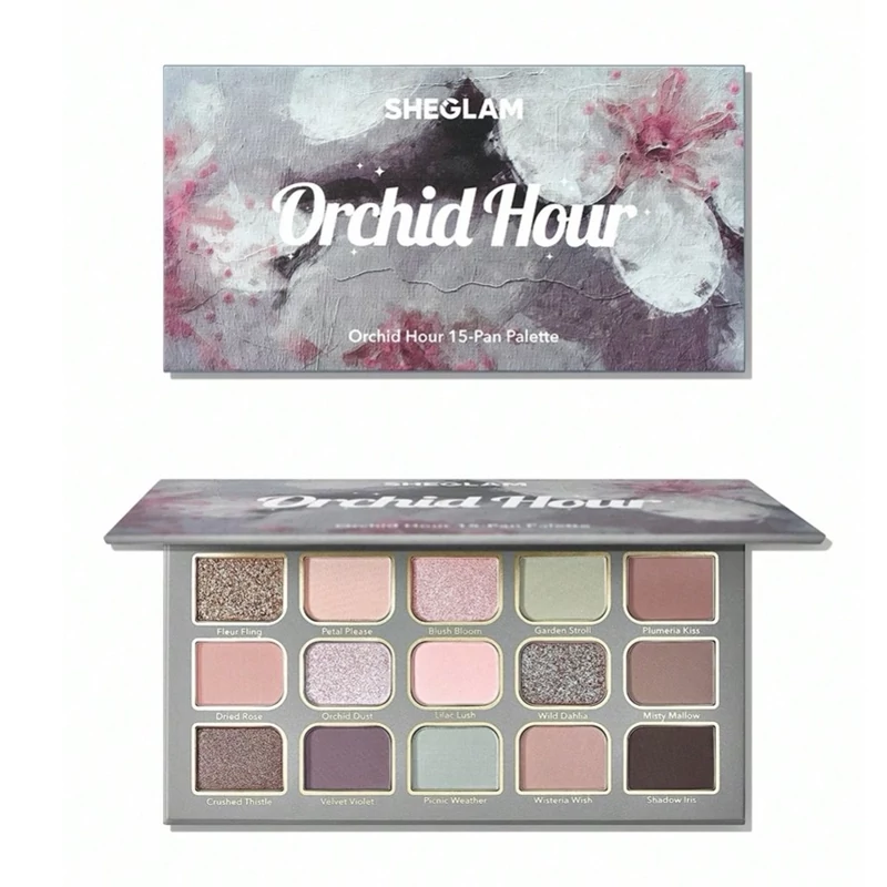 پالت سایه 15 رنگ ساعت ارکیده شیگلم Sheglam مدل Orchid Hour