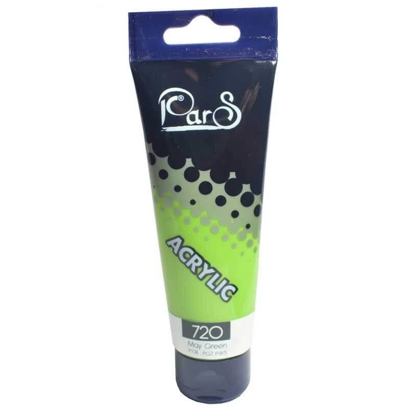 رنگ اکریلیک پارس کد 720 green سبز 75 میلی لیتر 