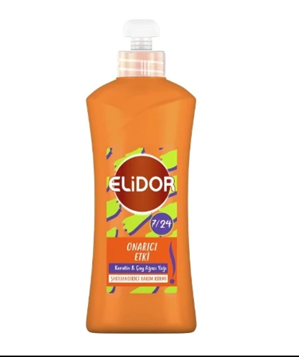 کرم مو الیدور مناسب موهای فر حاوی شیر بادام و الاستین 240 میل مدل ELIDOR Elastin - Badem Sutu