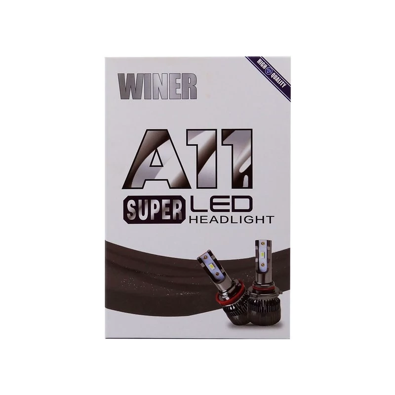 هدلایت A11 از برند WINER وینر اورجینال - پایه H3 تک کنتاک - 30 وات توان واقعی کیفیت عالی با 8 ماه گارانتی و بسته دو عددی