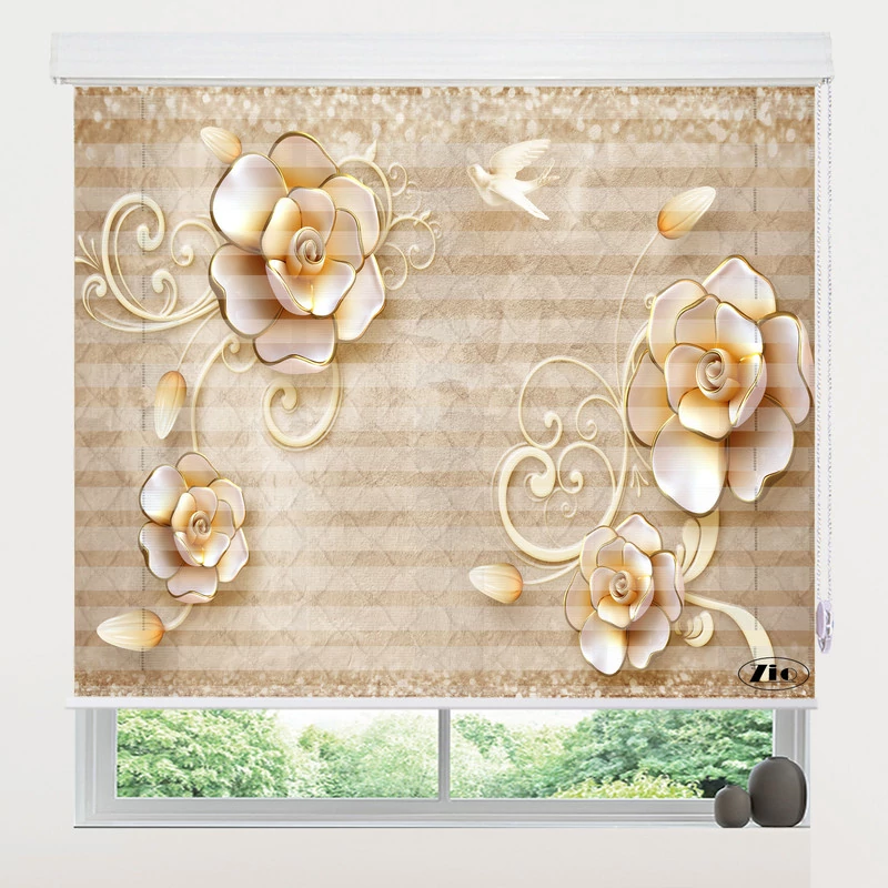 پرده زبرا زیو مدل 3D-1236سایز 150x150 سانتی متر