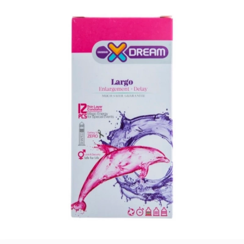 کاندوم بزرگ کننده و تنگ کننده و تاخیری لارگو ایکس دریم XDream Largo بسته 12 عددی