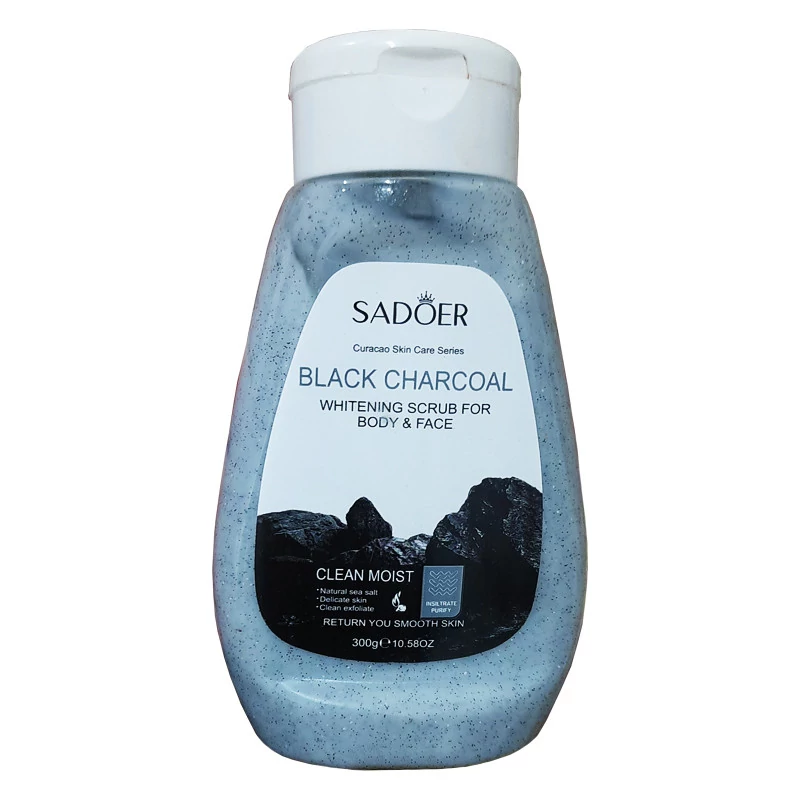ژل اسکراب صورت و بدن سادور مدل Active Charcoal مناسب برای انواع پوست وزن 300 گرم