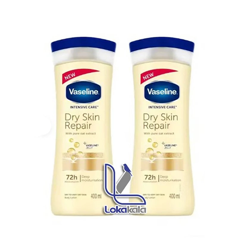 لوسیون بدن وازلین مدل Dry Skin Repair - نرمکننده و ترمیمکننده پوست خیلی خشک