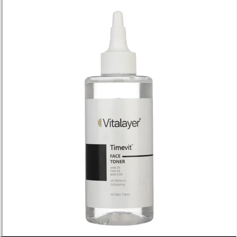 تونر صورت ویتالیر مدل Timevit مناسب انواع پوست حجم 200 میلی لیتر بیوتی مال