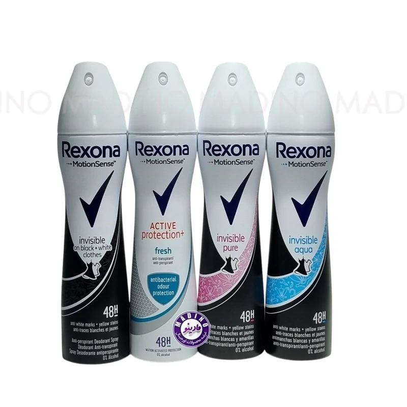اسپری ضد تعریق زنانه رکسونا Rexona مدل Invisible Pure اینویزیبل پیور ایتالیا حجم 200 میل