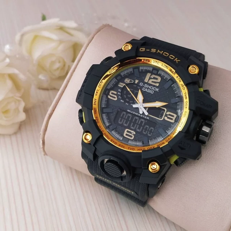 ساعت مچی طرح جی شاک دوزمانه سبز رنگ g shock 