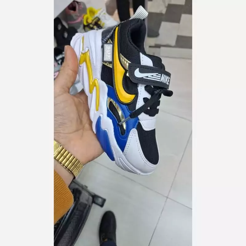 کتونی بچگانه مدل نایکی nike سایز 31 تا 35 رنگ طوسی و مشکی