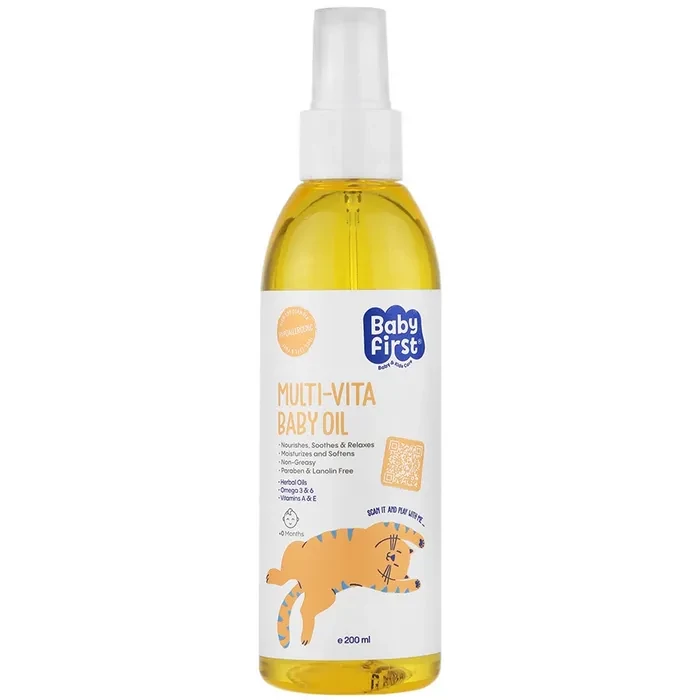 روغن بچه بیبی فرست مدل Softens حجم 200 میلی لیتر