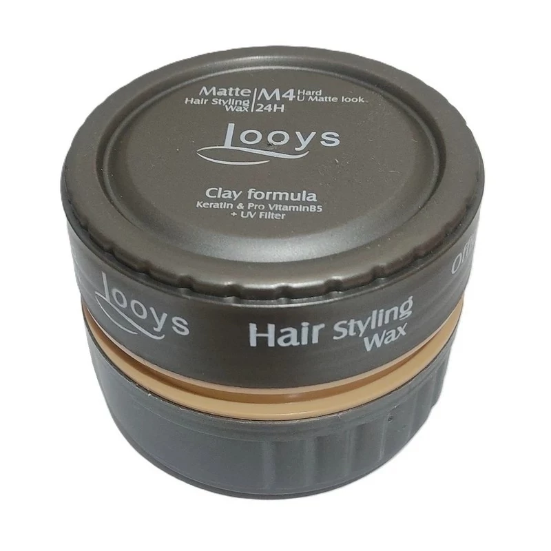 واکس مو مات حالت دهنده قوی M4 قهوه ای لویز حجم 150 میل Looys M 4 hair styling wax hard u matte look