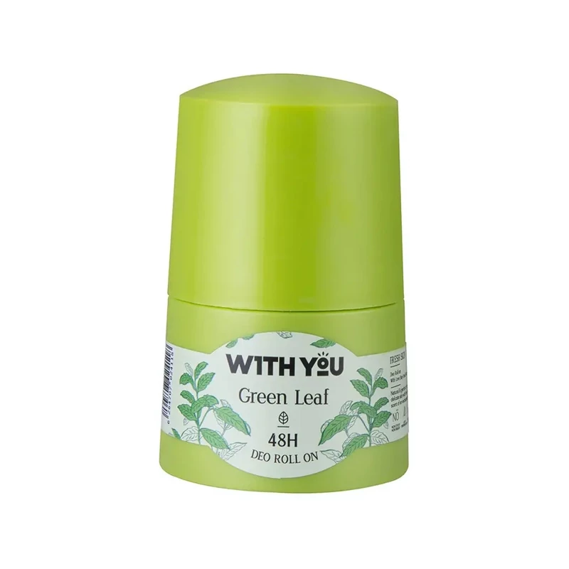 مام رول ضد تعریق ویت یو مدل Green Leaf حجم 50 میلی لیتر With You Green Leaf Deo Roll On 50ml